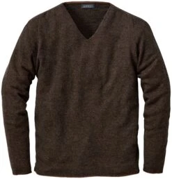 Heren Trui Merino Wol, Bruin