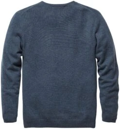 Heren Trui V-hals, Blauw Gemêleerd -Armedangels Winkel heren trui v hals 1