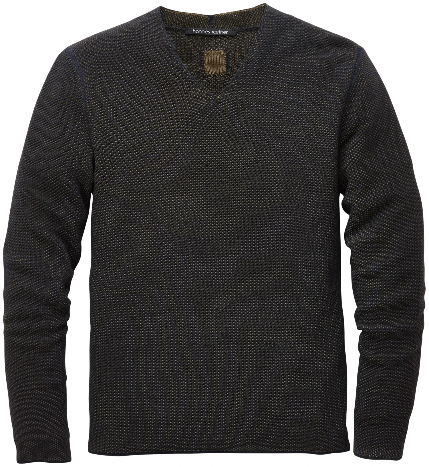 Heren Trui V-hals, Blauw-Braun 3 Heren Trui V-hals, Blauw-Braun