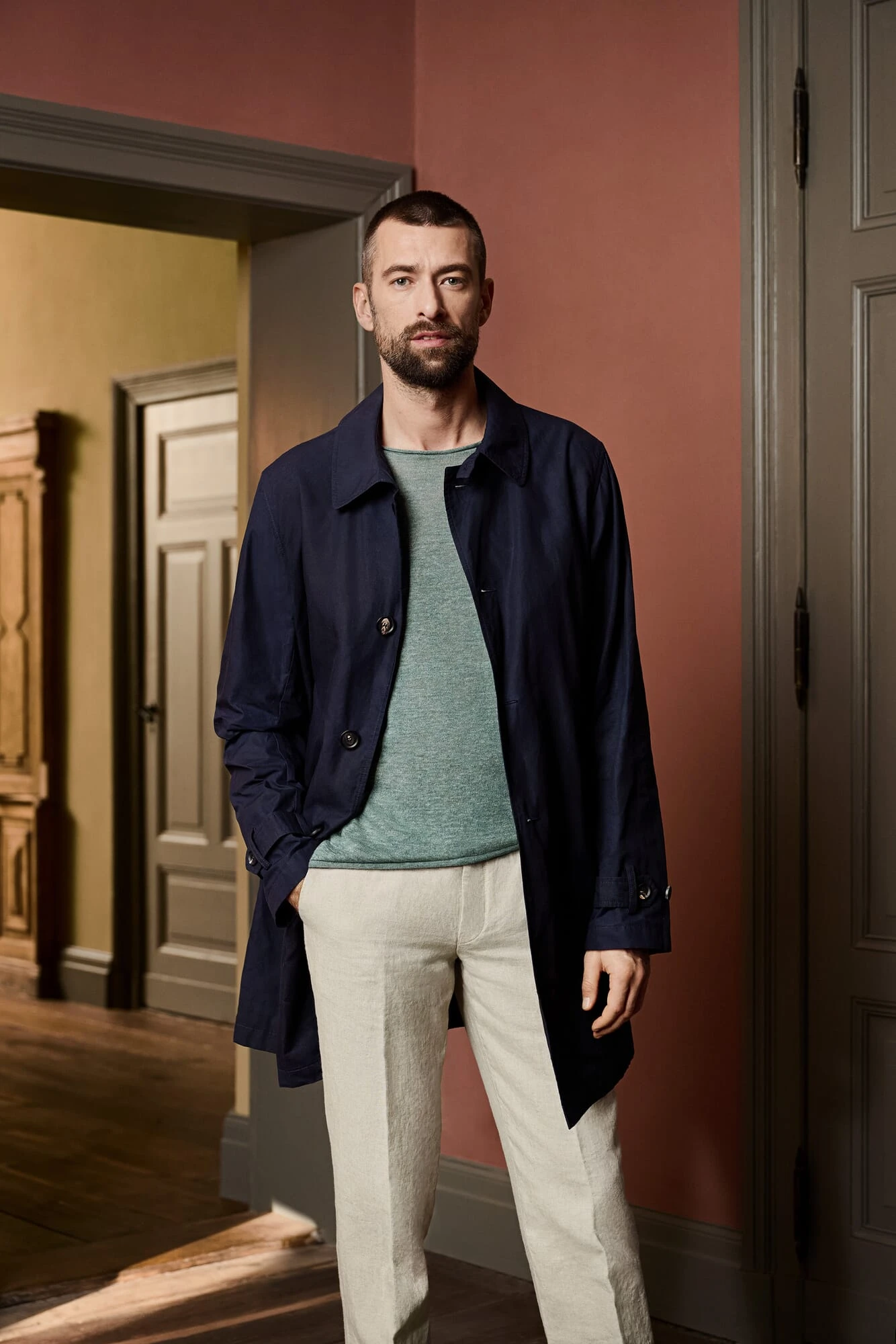 Heren Zomerjas, Donkerblauw 6 Heren Zomerjas, Donkerblauw - Afbeelding 4