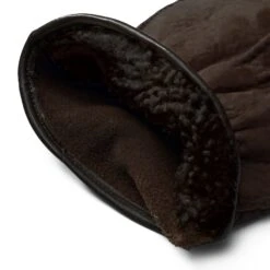 Herenhandschoen Deerskin Met Curley Lamsvel, Donkerbruin 5 Herenhandschoen Deerskin Met Curley Lamsvel, Donkerbruin -Armedangels Winkel herenhandschoen deerskin curley lamsvel 1