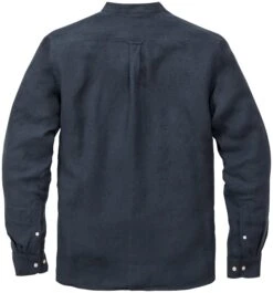 Herenhemd Met Opstaande Kraag, Donkerblauw 6 Herenhemd Met Opstaande Kraag, Donkerblauw -Armedangels Winkel herenhemd opstaande kraag 1