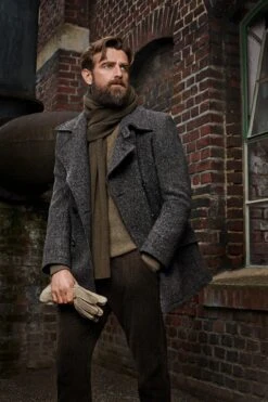 Herenjas Double Breasted, Grijs Melange -Armedangels Winkel herenjas double breasted 13