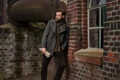 Herenjas Double Breasted, Grijs Melange -Armedangels Winkel herenjas double breasted 14