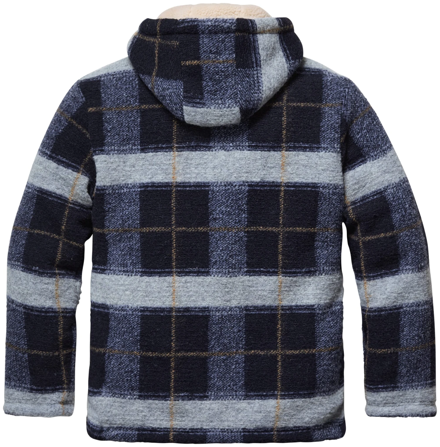 Herenjas Gebreid Teddy Geruit, Blauw 4 Herenjas Gebreid Teddy Geruit, Blauw - Afbeelding 2