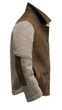 Herenjas Hertenleer En Gewalkte Wol, Bruin 12 Herenjas Hertenleer En Gewalkte Wol, Bruin -Armedangels Winkel herenjas hertenleer gewalkte wol 3