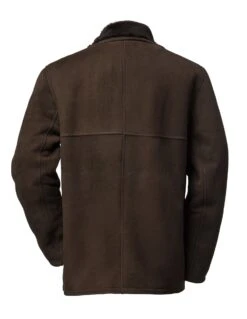 Herenjas IJsland Lamsvel, Donkerbruin -Armedangels Winkel herenjas ijsland lamsvel 2