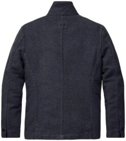 Herenjas Met Opstaande Kraag, Zwart-blauw -Armedangels Winkel herenjas opstaande kraag 2