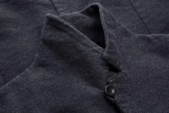 Herenjas Met Opstaande Kraag, Zwart-blauw -Armedangels Winkel herenjas opstaande kraag 3