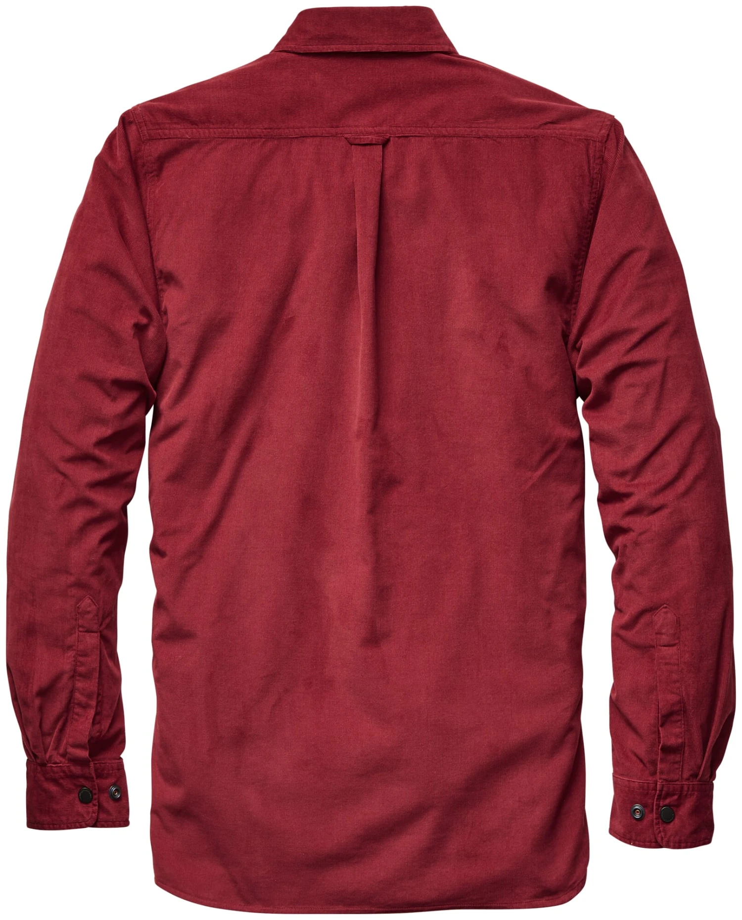 Herenoverhemd Fijn Corduroy, Donkerrood 4 Herenoverhemd Fijn Corduroy, Donkerrood - Afbeelding 2