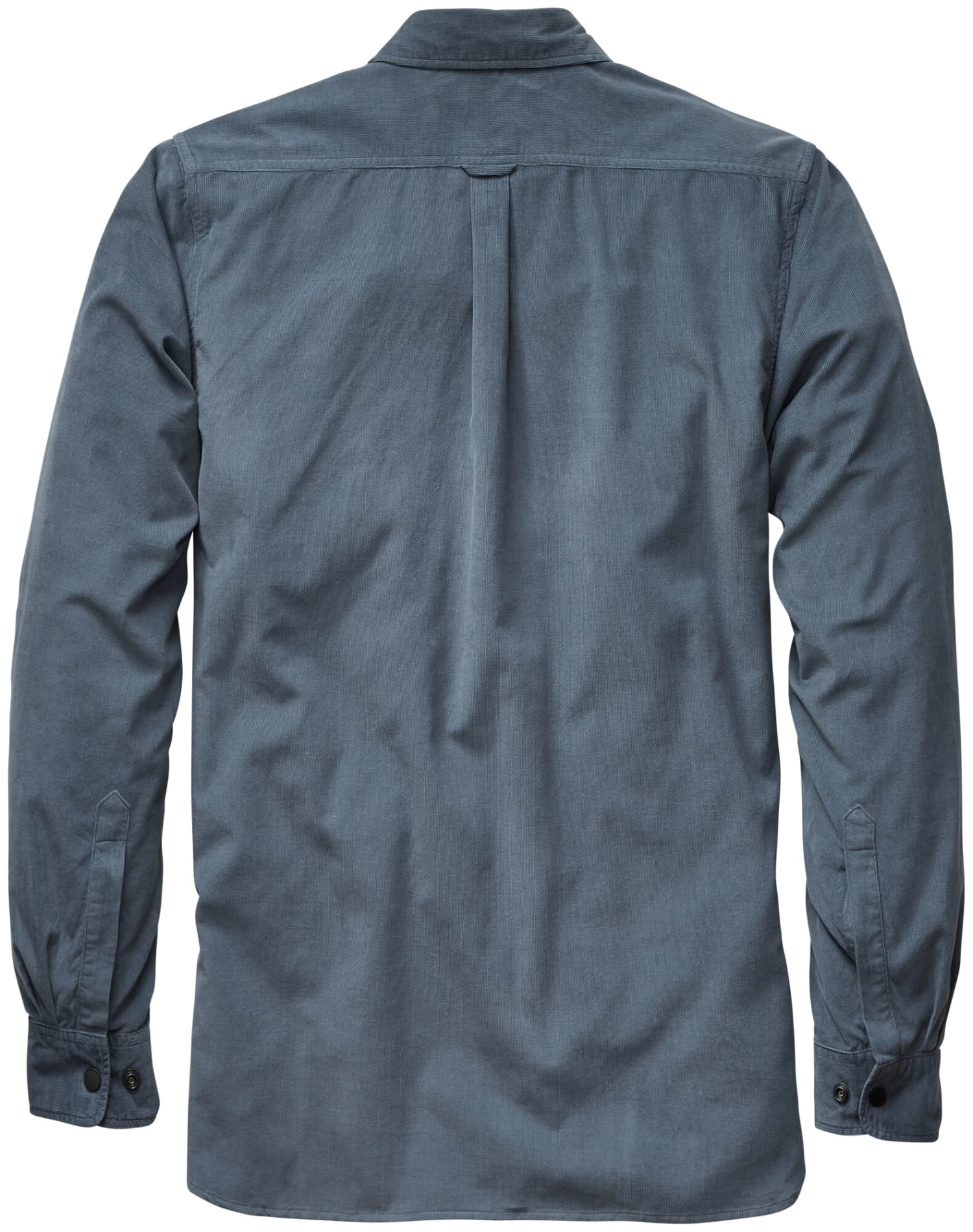 Herenoverhemd Fijn Corduroy, Medium Blauw 4 Herenoverhemd Fijn Corduroy, Medium Blauw - Afbeelding 2