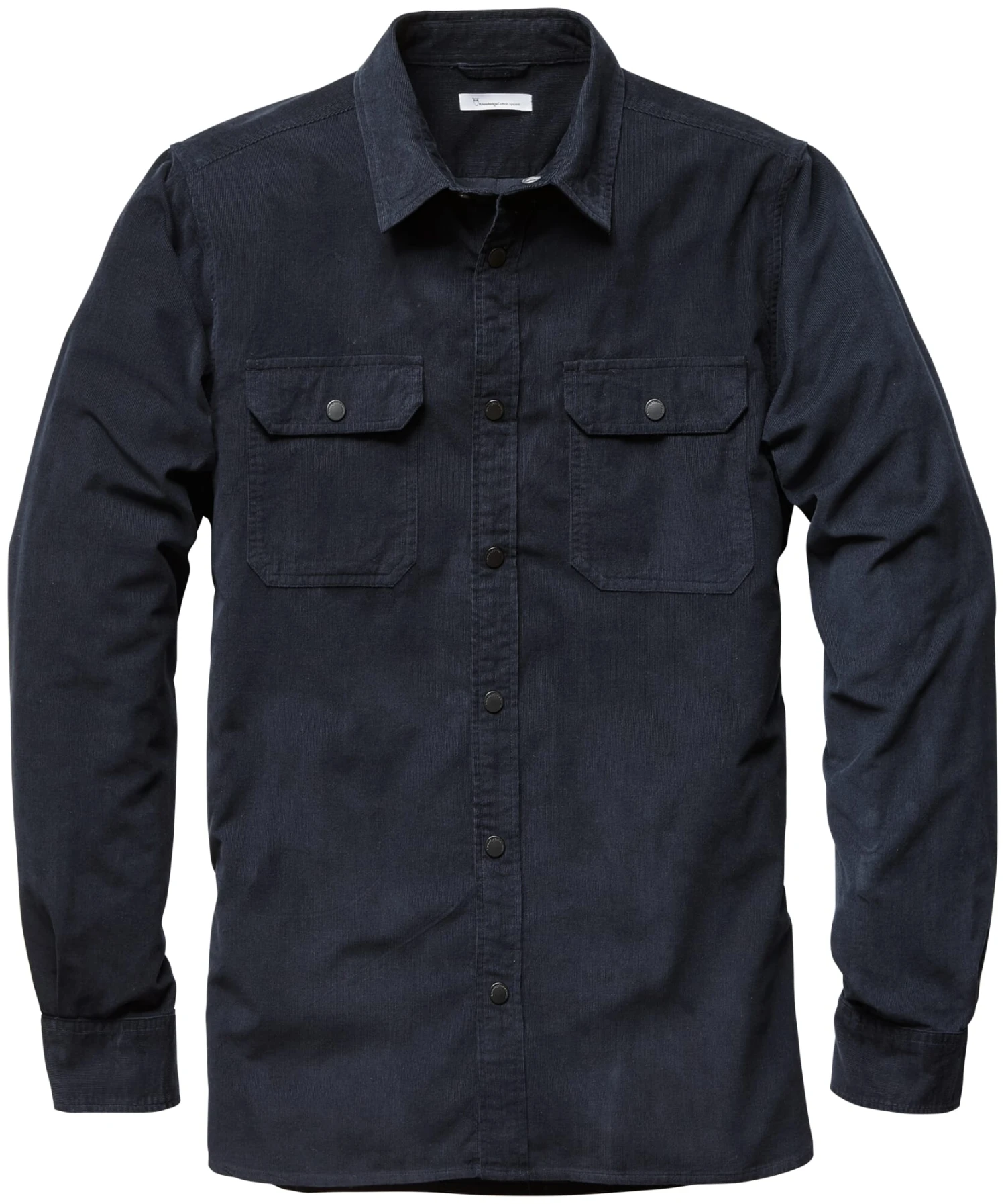 Herenoverhemd Fijn Corduroy, Donkerblauw 3 Herenoverhemd Fijn Corduroy, Donkerblauw