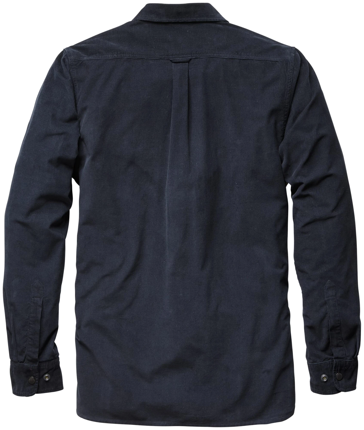 Herenoverhemd Fijn Corduroy, Donkerblauw 4 Herenoverhemd Fijn Corduroy, Donkerblauw - Afbeelding 2