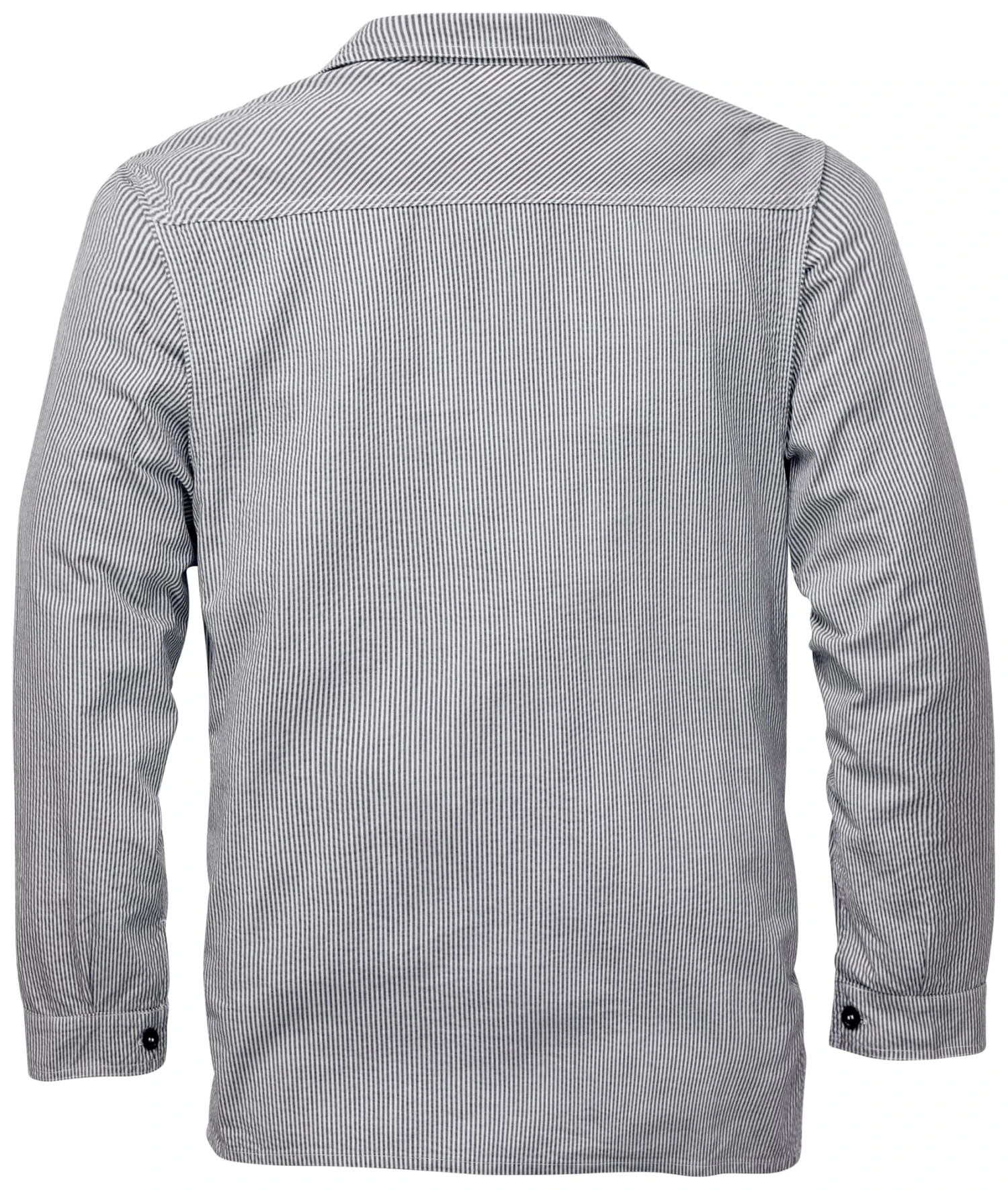 Herenoverhemd Gestreept, Wit-grijs 4 Herenoverhemd Gestreept, Wit-grijs - Afbeelding 2