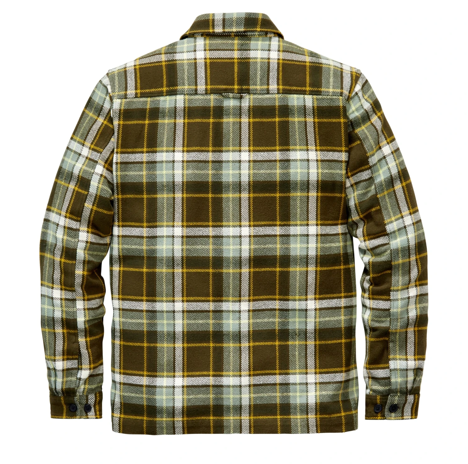 Herenoverhemd Jasje Flanel, Groen-Braun 4 Herenoverhemd Jasje Flanel, Groen-Braun - Afbeelding 2