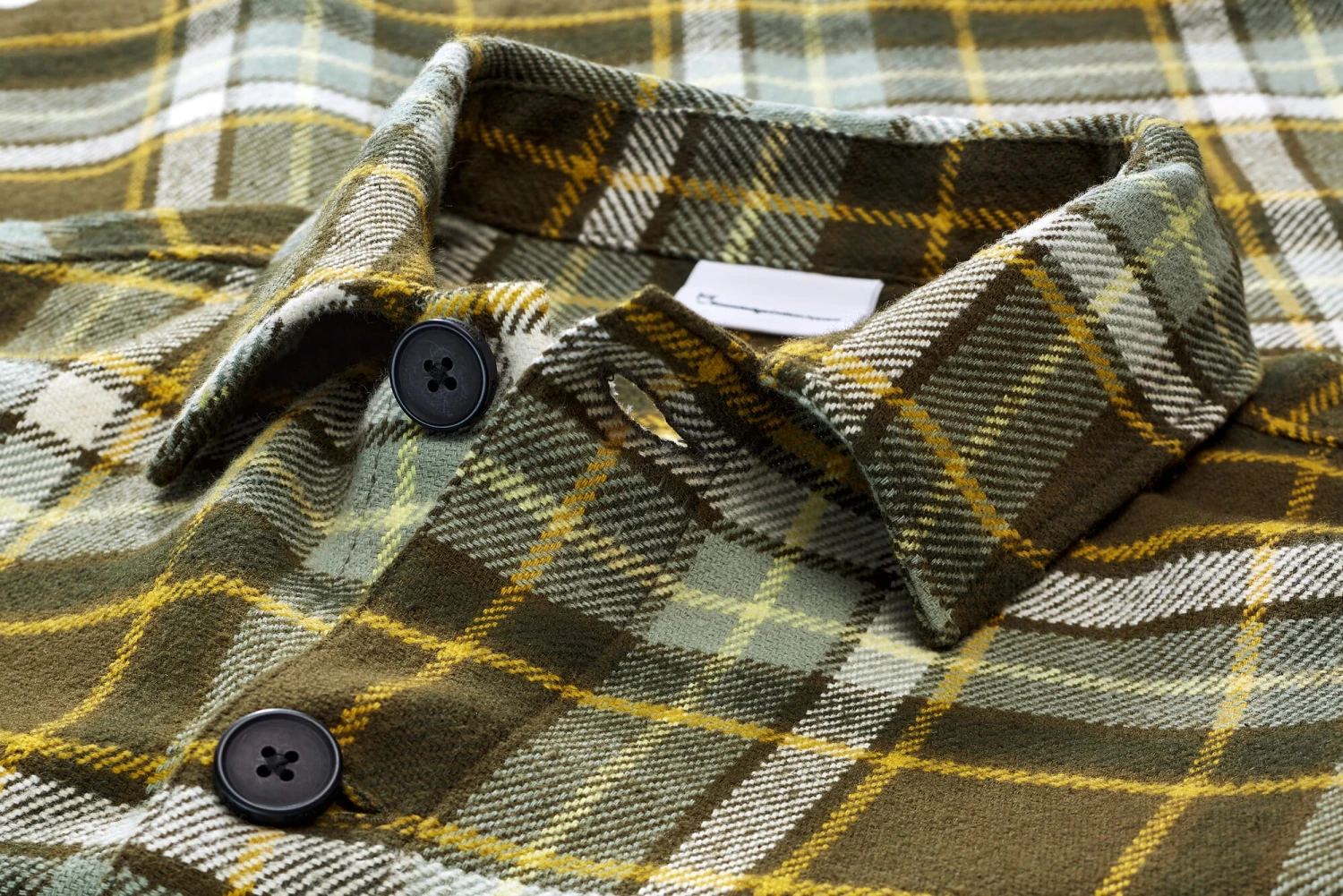 Herenoverhemd Jasje Flanel, Groen-Braun 5 Herenoverhemd Jasje Flanel, Groen-Braun - Afbeelding 3