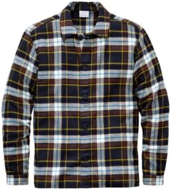 Herenoverhemd Jasje Flanel, Blauw-Braun