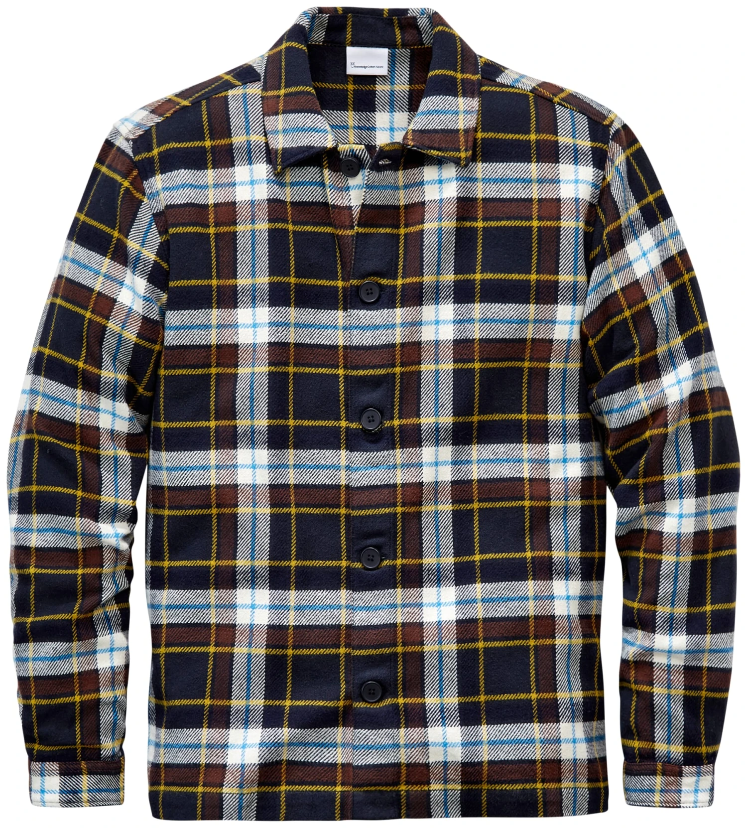 Herenoverhemd Jasje Flanel, Blauw-Braun 3 Herenoverhemd Jasje Flanel, Blauw-Braun