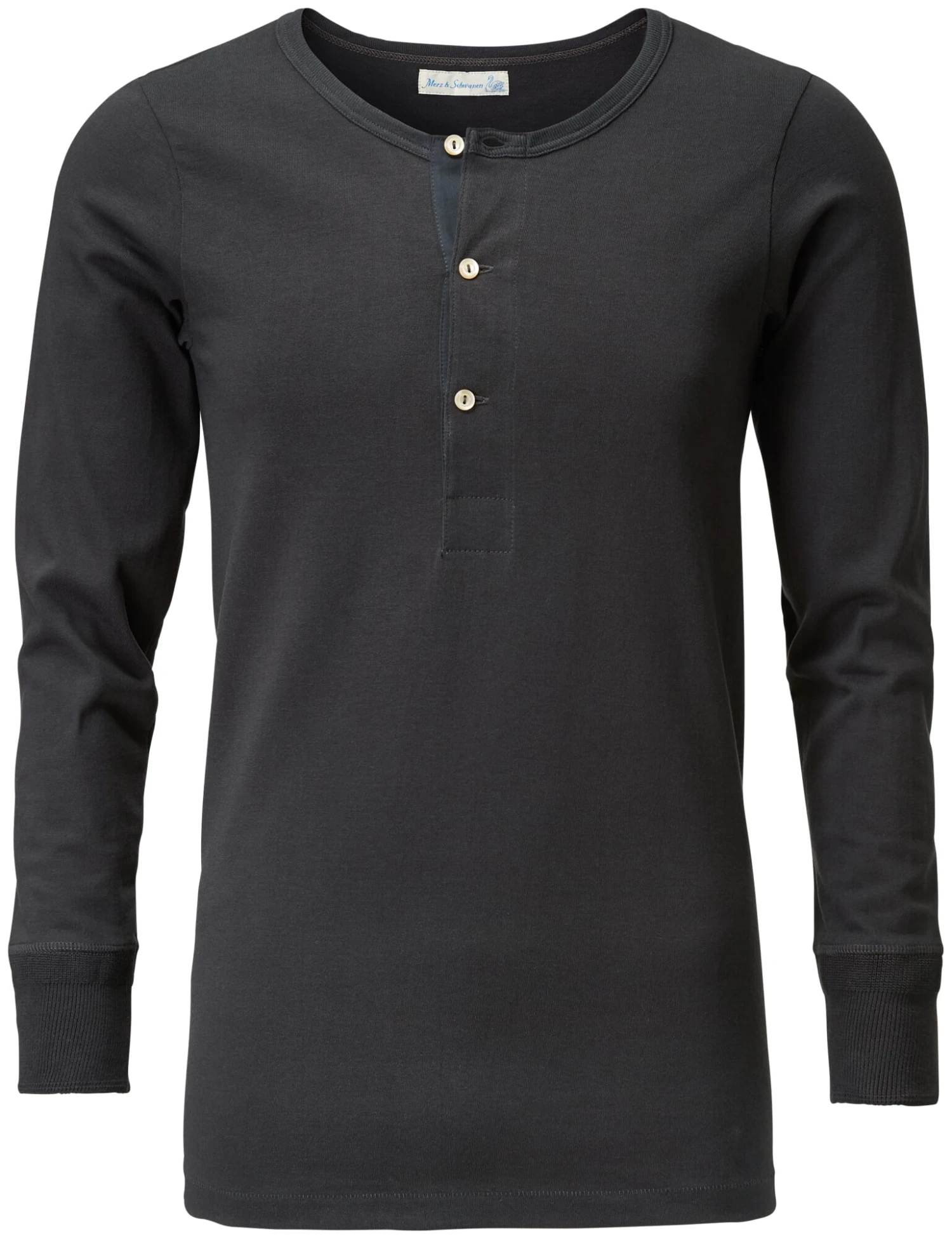 Herenoverhemd Jersey Lange Mouw, Antraciet 3 Herenoverhemd Jersey Lange Mouw, Antraciet