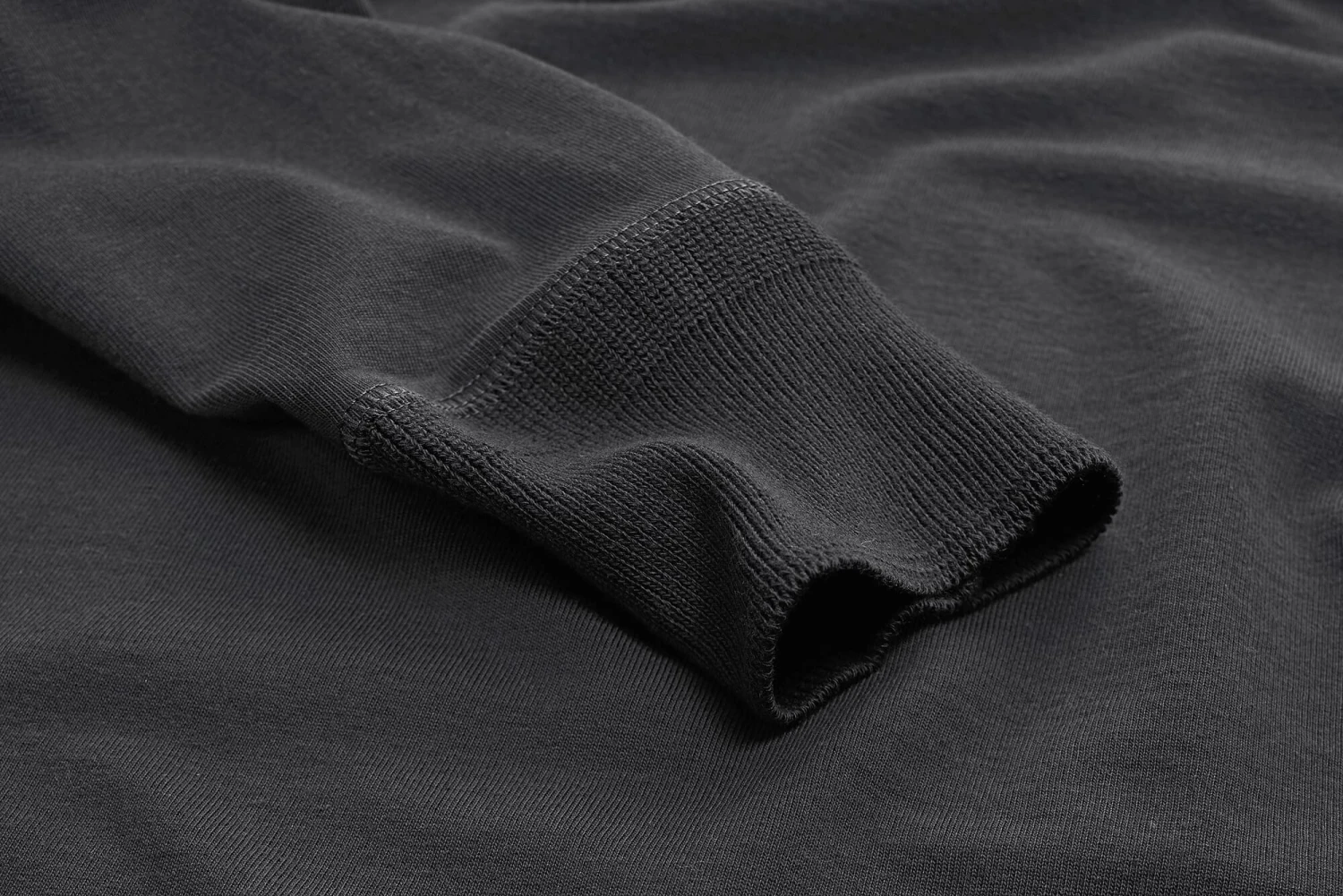 Herenoverhemd Jersey Lange Mouw, Antraciet 5 Herenoverhemd Jersey Lange Mouw, Antraciet - Afbeelding 3