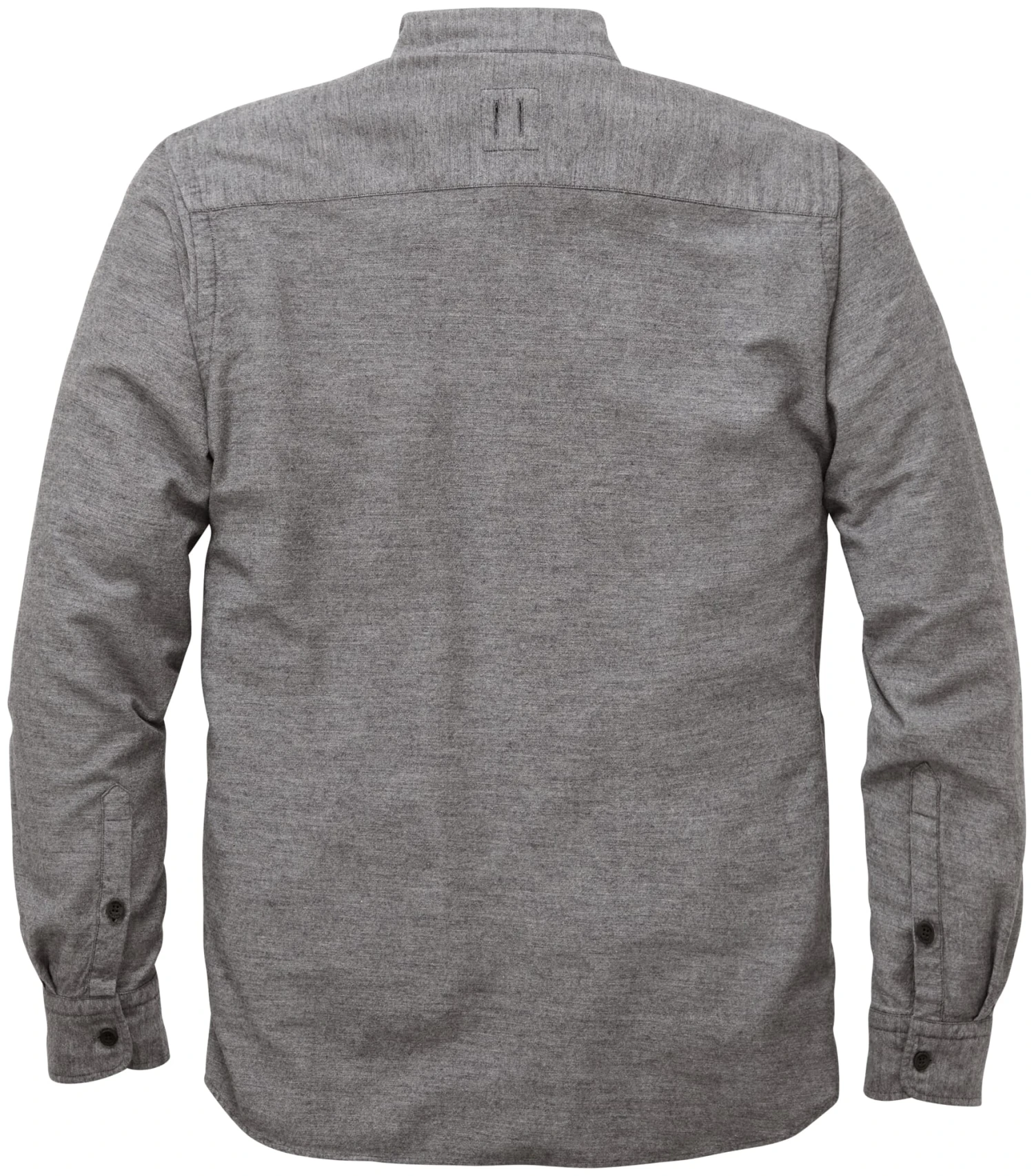 Herenoverhemd Met Opstaande Kraag, Grijs Melange 4 Herenoverhemd Met Opstaande Kraag, Grijs Melange - Afbeelding 2