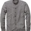 Herenoverhemd Met Opstaande Kraag, Grijs Melange 1 Herenoverhemd Met Opstaande Kraag, Grijs Melange -Armedangels Winkel herenoverhemd opstaande kraag