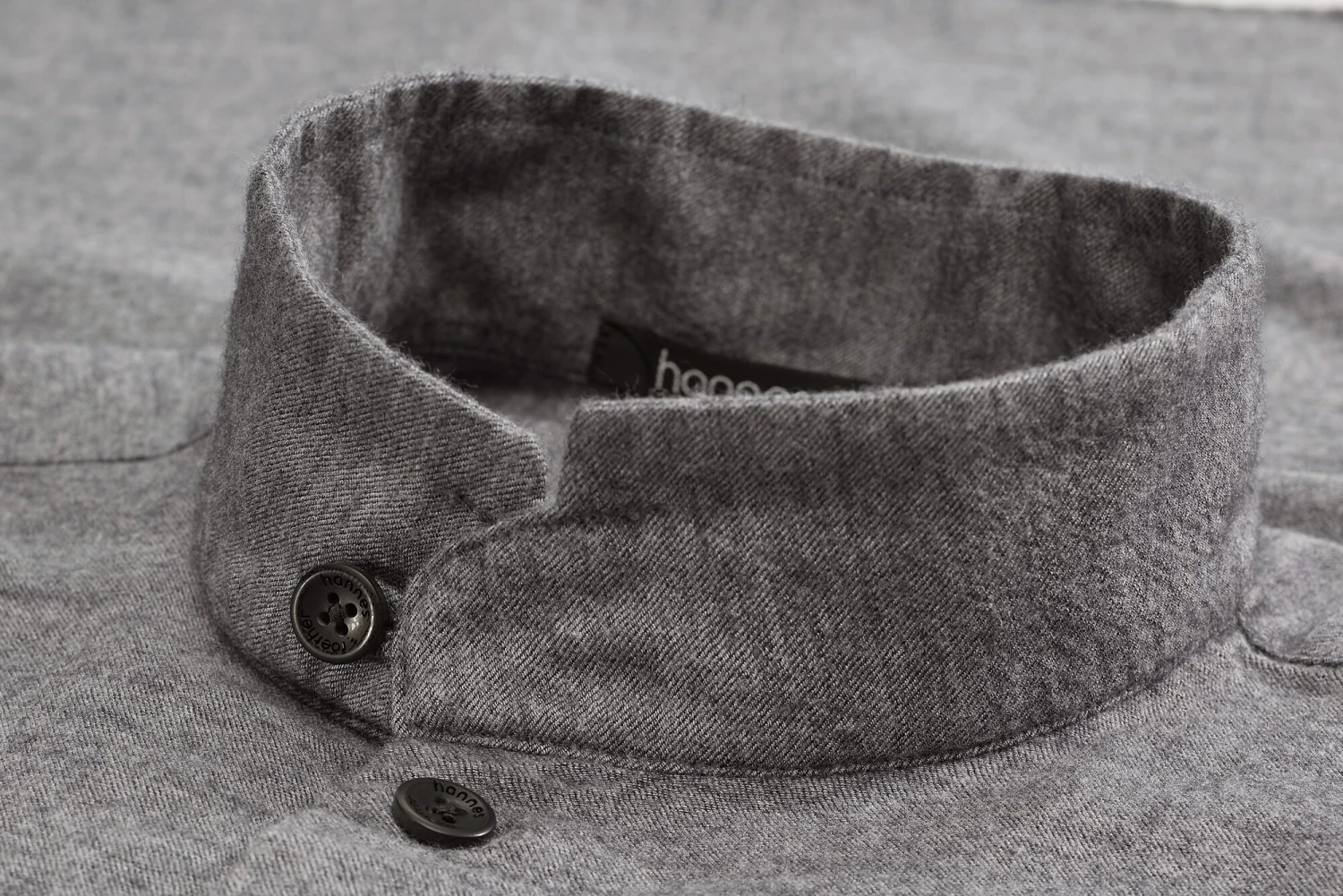 Herenoverhemd Met Opstaande Kraag, Grijs Melange 5 Herenoverhemd Met Opstaande Kraag, Grijs Melange - Afbeelding 3