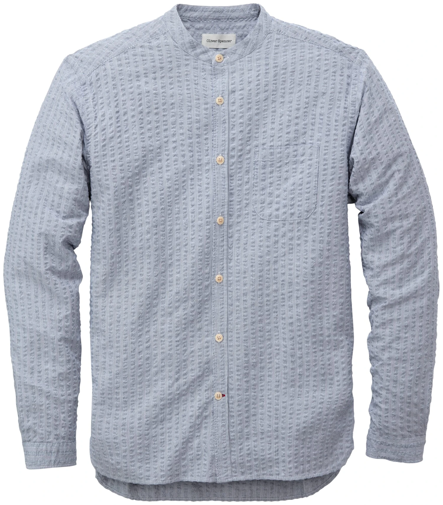 Herenoverhemd Seersucker, Lichtblauw 3 Herenoverhemd Seersucker, Lichtblauw