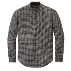 Herenoverhemd Smalle Kraag, Natuurlijk Grijs