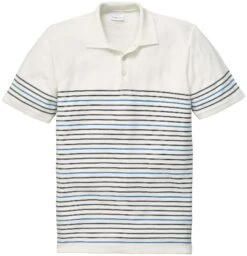 Herenpolo, Crème Blauw