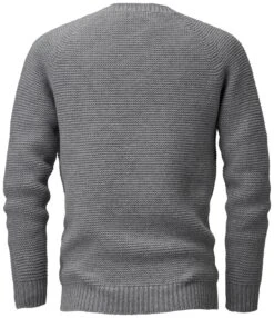Herentrui Links-links Gebreid, Grijs -Armedangels Winkel herentrui links links gebreid 1