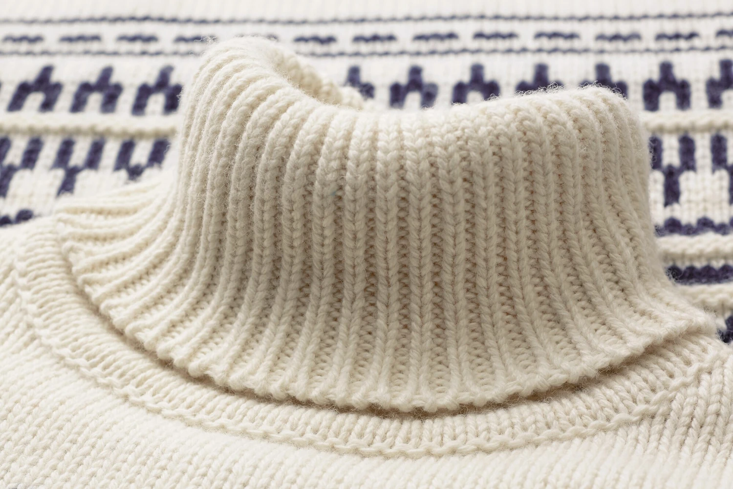 Herentrui Met Patroon, Natuurlijk Wit 5 Herentrui Met Patroon, Natuurlijk Wit - Afbeelding 3