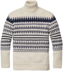 Herentrui Met Patroon, Natuurlijk Wit