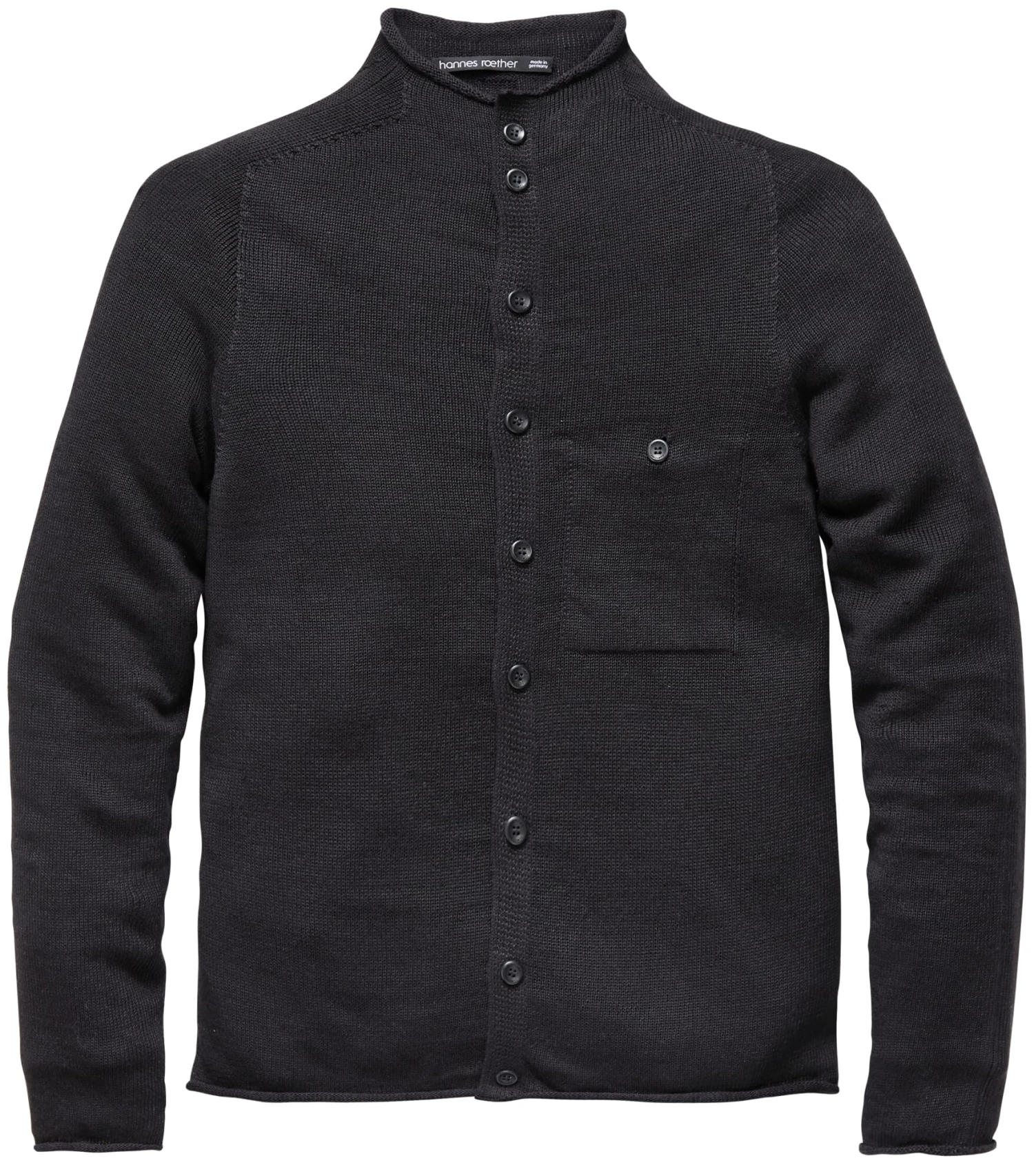 Herenvest Met Knoopsluiting, Zwart-blauw 3 Herenvest Met Knoopsluiting, Zwart-blauw