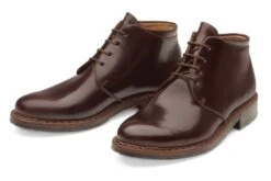 Hoge Veterschoen Paardenleer, Oxblood