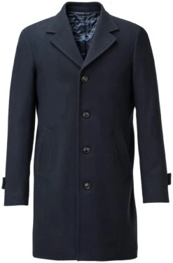 Korte Herenjas Van Scheerwol, Donkerblauw -Armedangels Winkel korte herenjas scheerwol 2