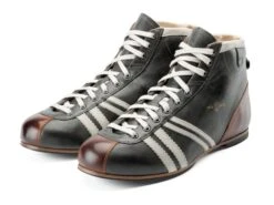 Leren Sportschoen Derby, Grijs