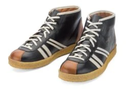 Leren Sportschoen Trainer, Zwart