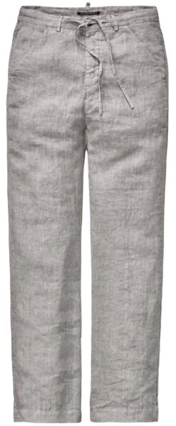 Linnen Herenbroek, Grijs Melange