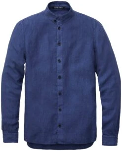 Linnen Herenhemd, Kobalt
