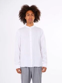 Linnen Herenhemd, Wit -Armedangels Winkel linnen herenhemd 9