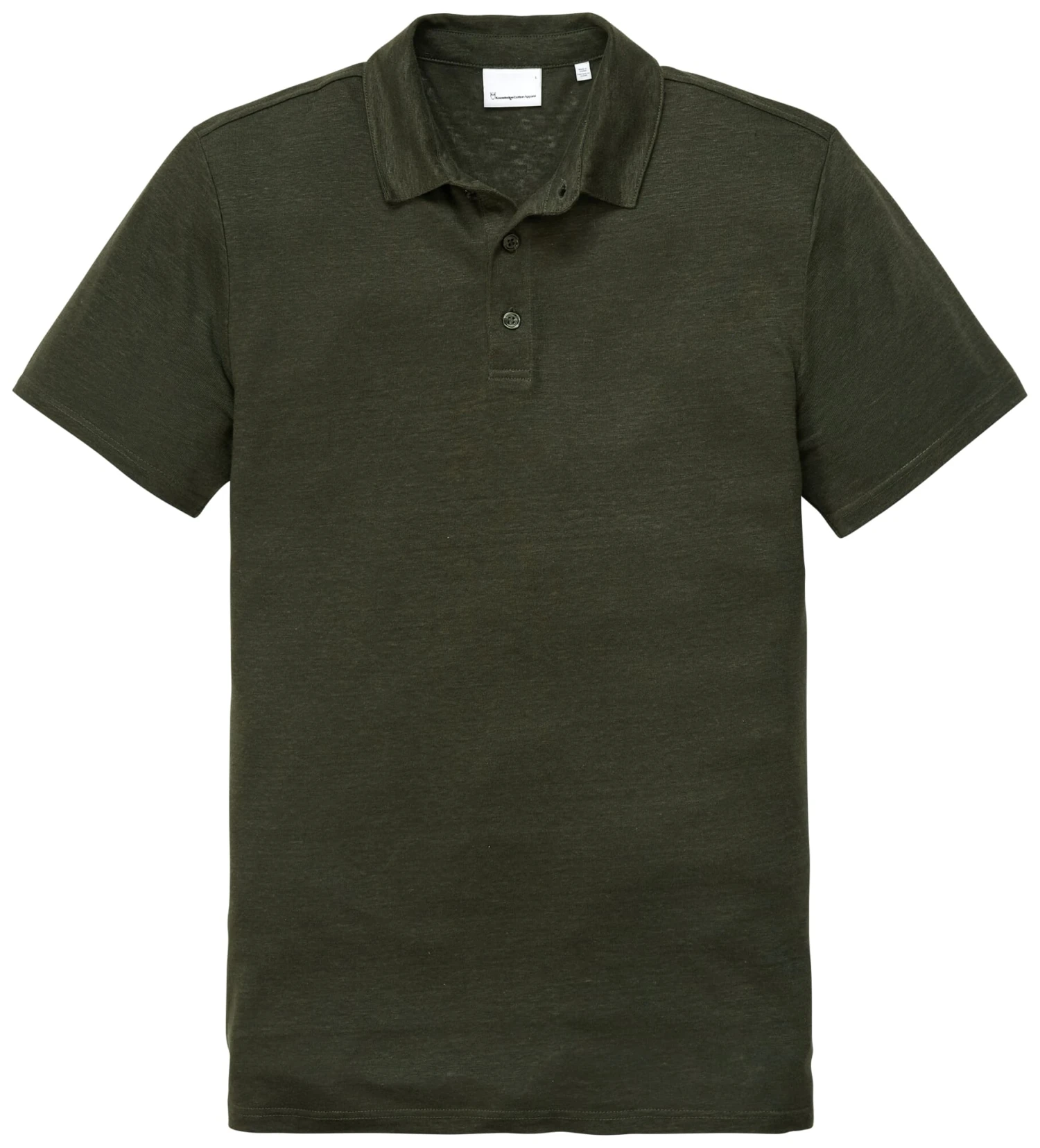 Linnen Herenpolo, Donkergroen 3 Linnen Herenpolo, Donkergroen