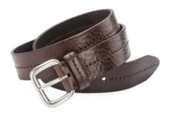 Riem Dubbel Gestikt, Donkerbruin
