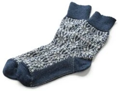 Sok Jacquard Virgin Wool, Blauw