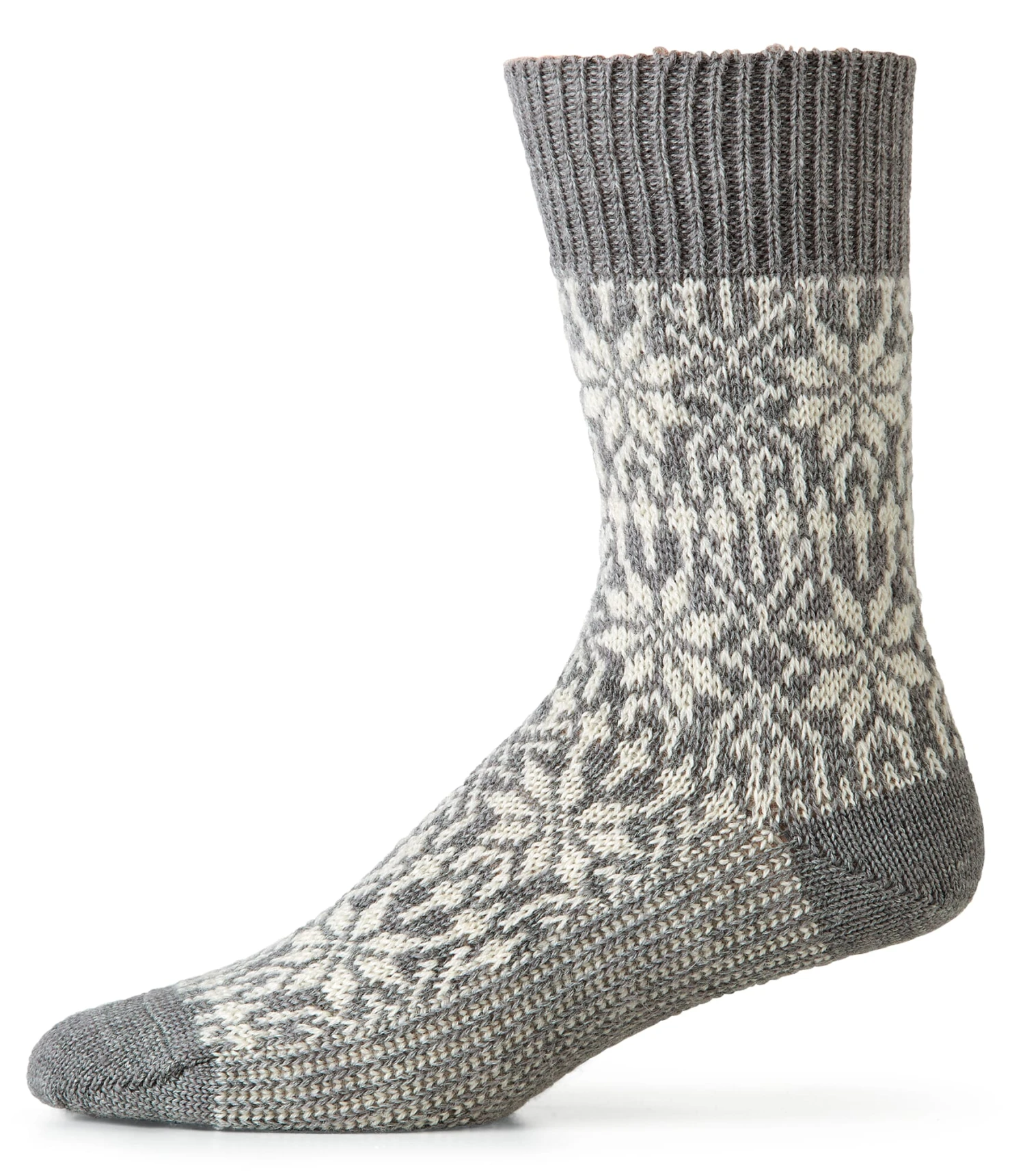 Sok Jacquard Virgin Wool, Grijs 4 Sok Jacquard Virgin Wool, Grijs - Afbeelding 2