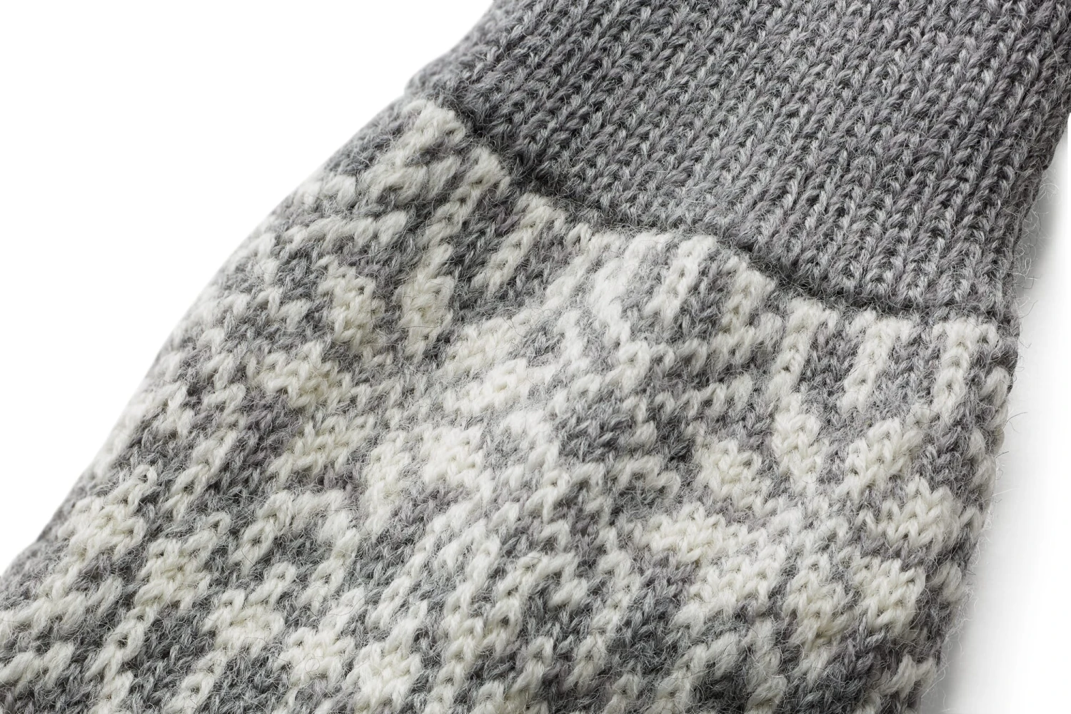 Sok Jacquard Virgin Wool, Grijs 5 Sok Jacquard Virgin Wool, Grijs - Afbeelding 3