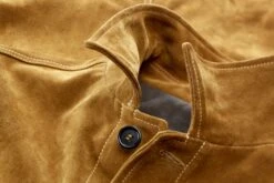 Suède Herenjack, Goudbraun -Armedangels Winkel suede herenjack 2