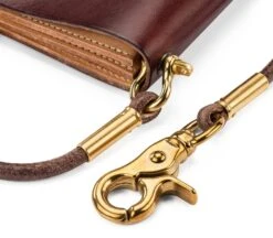 Tijdloze Cowhide Portemonnee, Oxblood -Armedangels Winkel tijdloze cowhide portemonnee 2