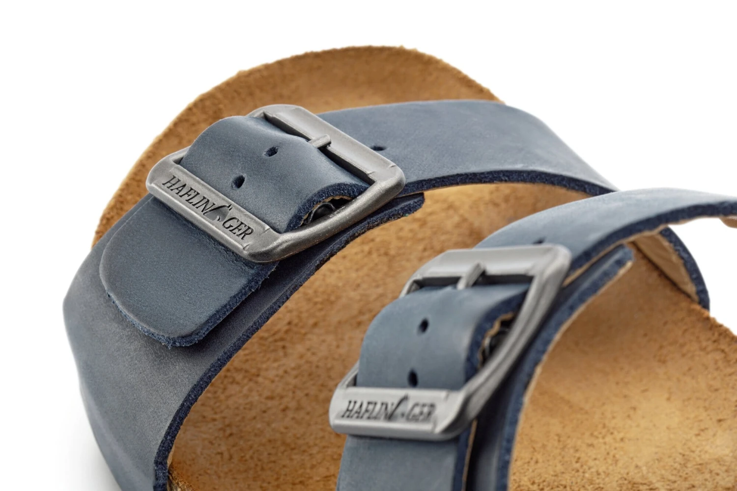 Haflinger Unisex Slipper Met Voetbed, Blauw 5 Haflinger Unisex Slipper Met Voetbed, Blauw - Afbeelding 3