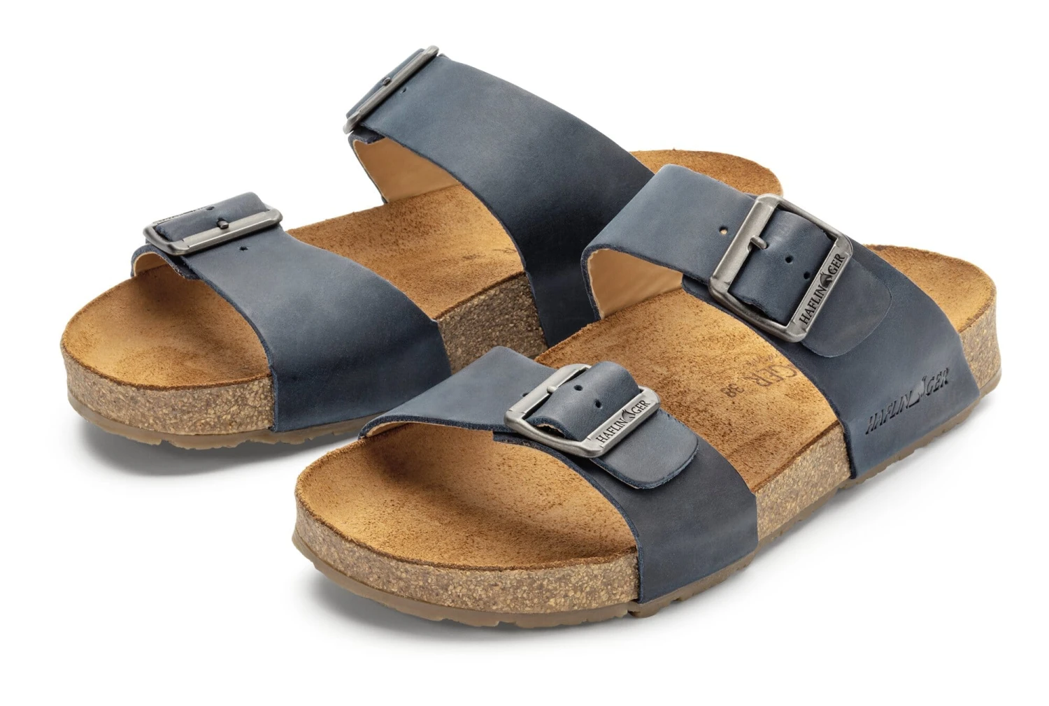 Haflinger Unisex Slipper Met Voetbed, Blauw 3 Haflinger Unisex Slipper Met Voetbed, Blauw